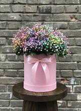 Цветочная композиция из Гипсофила и Розы в шляпной коробке #REPLACE_PRED# Краснолипье