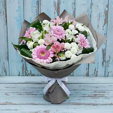 Букет цветов из:  Герберы, Альстромерии и Хризантемы в Краснолипье