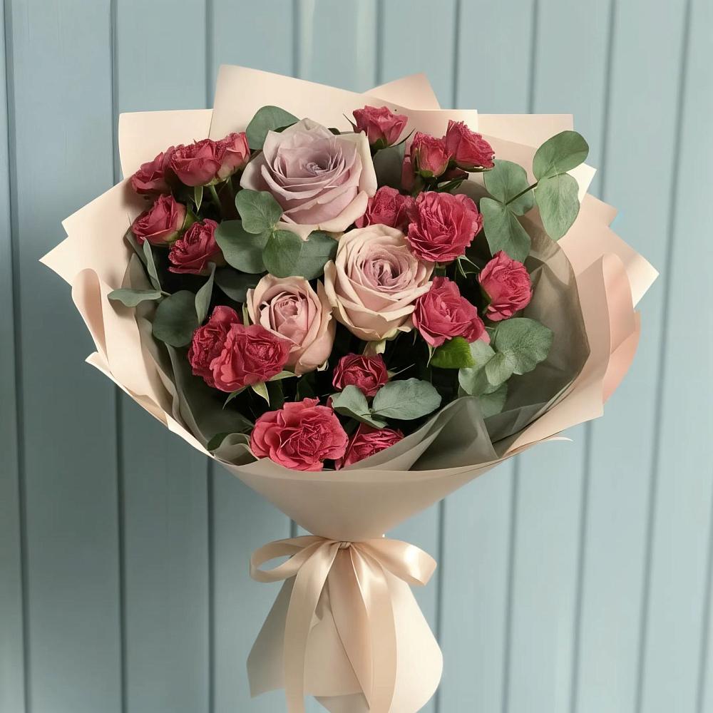 Букет цветов из: Гвоздики и Розы в Краснолипье