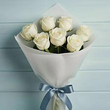 Букет 7 Белых роз Эдлесс Лав в Краснолипье