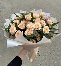Букет Кремовые розы Латте в Краснолипье