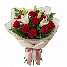 Букет цветов из:  Лилии и Розы в Краснолипье
