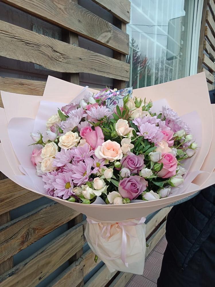 Букет цветов из: Розы и Хризантемы в Краснолипье