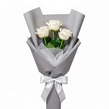 Букет 3 белые розы в Краснолипье