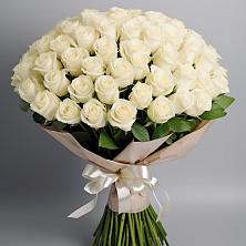 Букет 101 беля роза Белоснежка в Краснолипье