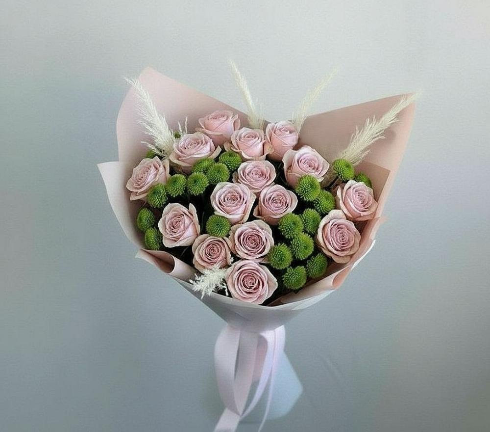 Букет цветов из: Розы и Хризантемы в Краснолипье