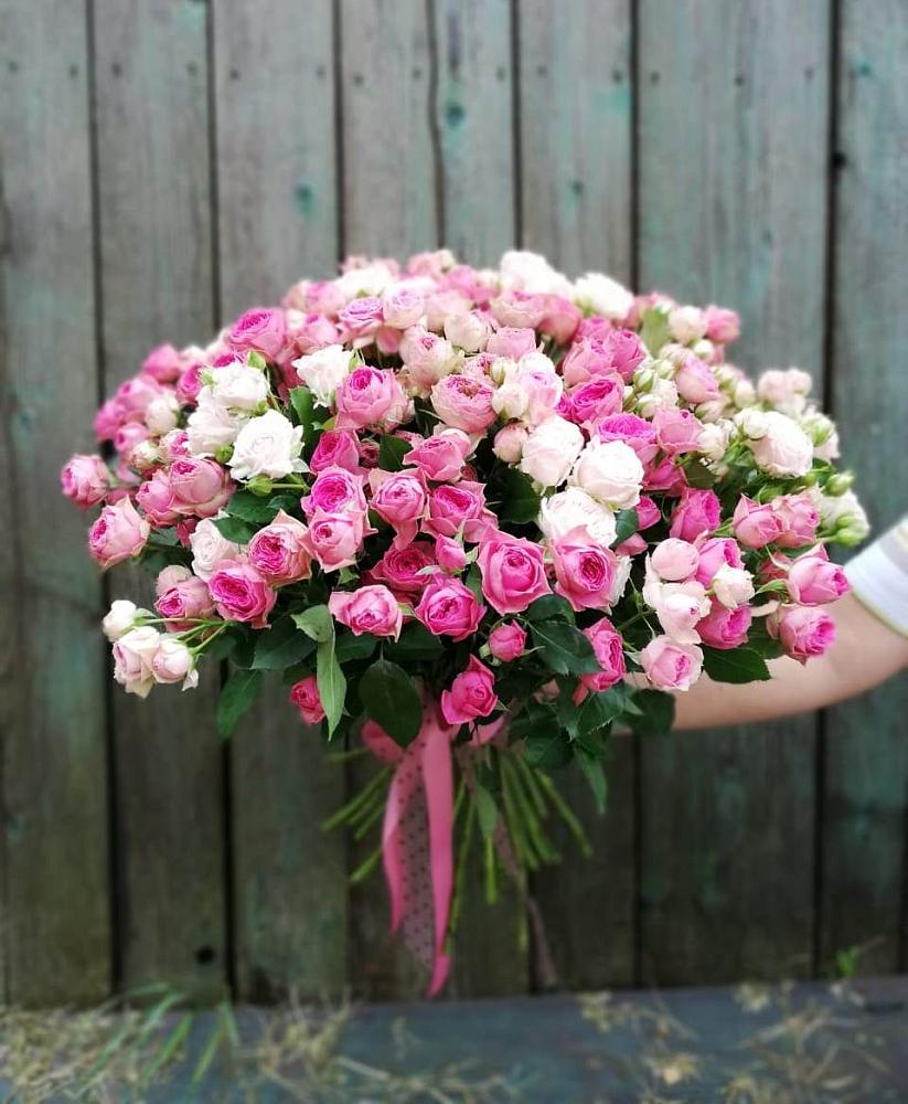 Букет Розовые кустовые розы Натали и Лав Лидия в Краснолипье