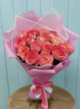 Букет 15 Розовых роз Равель #REPLACE_PRED# Краснолипье