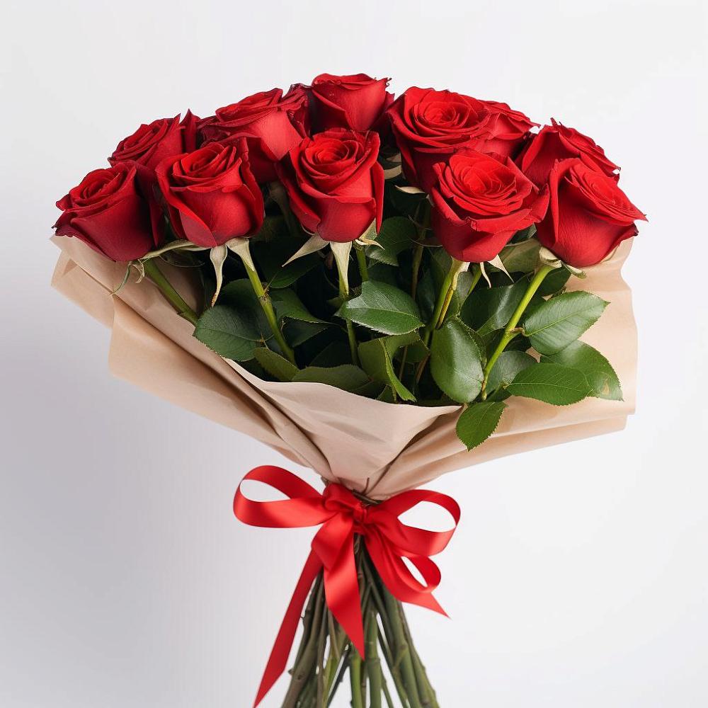 Букет 11 Красных роз Эдлесс Лав в Краснолипье